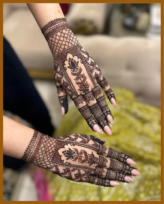 Royal Pattern In Stylish Back Hand Mehndi Design